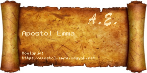 Apostol Emma névjegykártya